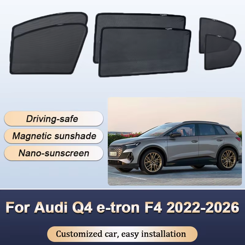 Sun Shades For Audi Q4 e-tron F4 2022-2026 Sunshades Windshield Heat Insulation