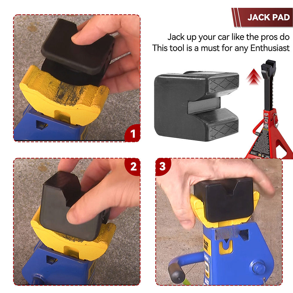 Thumbnail: Universal Car Rubber Slotted Jack Stand Pad Lift Pads Adapter Repair Tool 3 Ton
