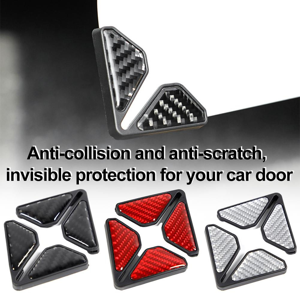 1 Pair Vehicle Door Corner Cover Anti-Scratch Protector Stickers Universal Car D