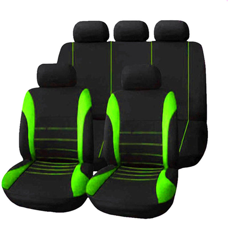 Thumbnail: Auto Parts Car Seat Cover Polyester Fabric 2/4/9 Piece Set Four Season Universal