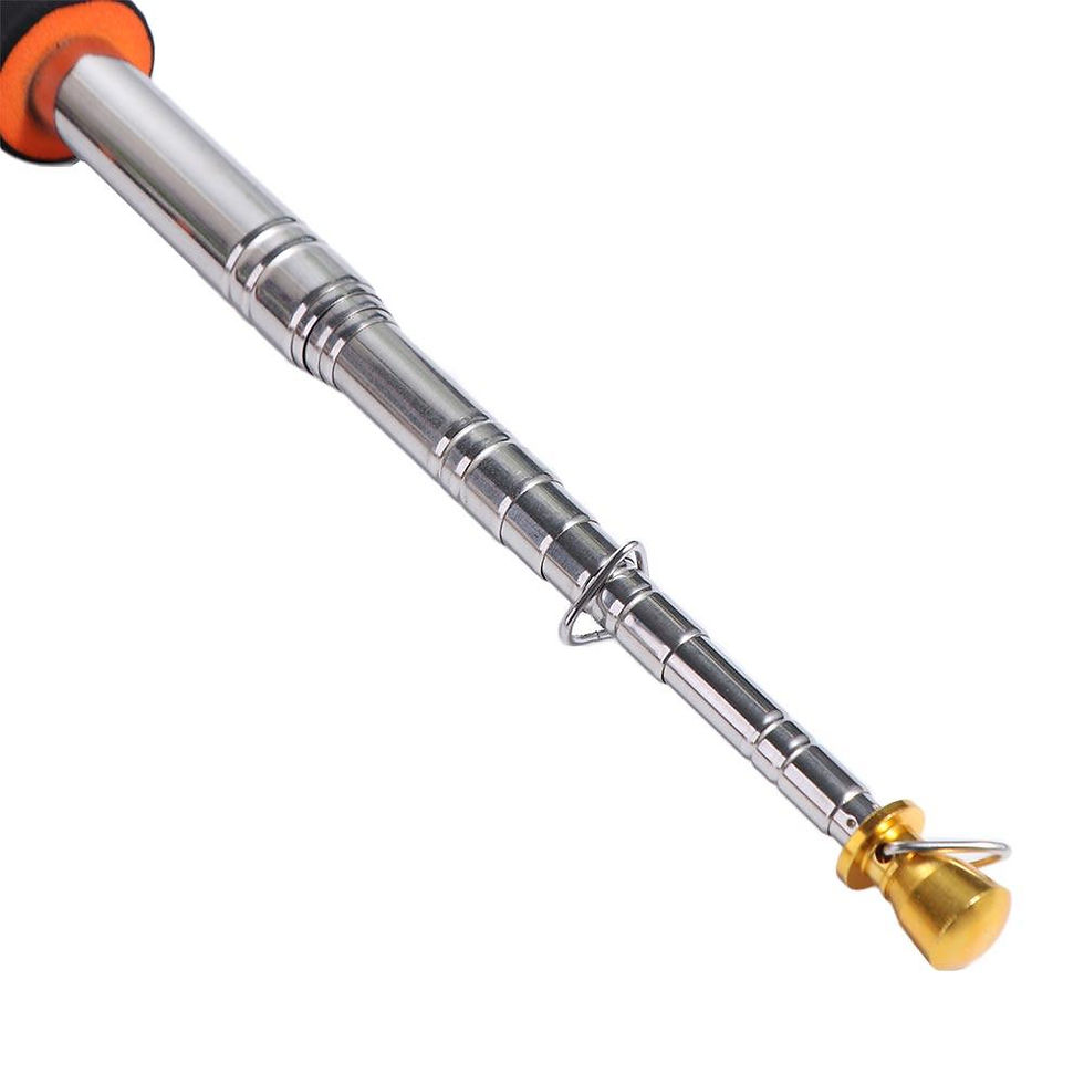 Thumbnail: Tourist Stainless Steel Pole Flag Portable Handheld Flag Pole Banner Sponge Hand