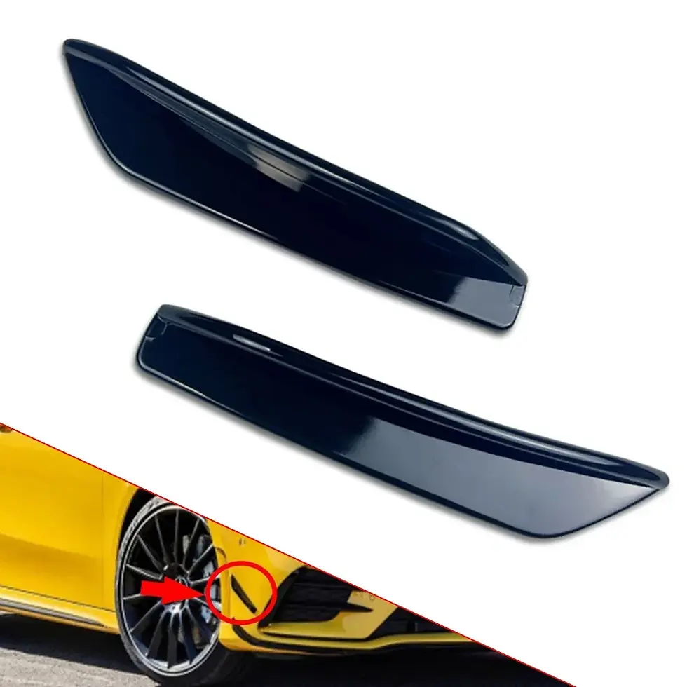 Thumbnail: 2Pcs Car Front Bumper Fog Lamp Side Fins Lip Splitters Air Trim For Mercedes Ben