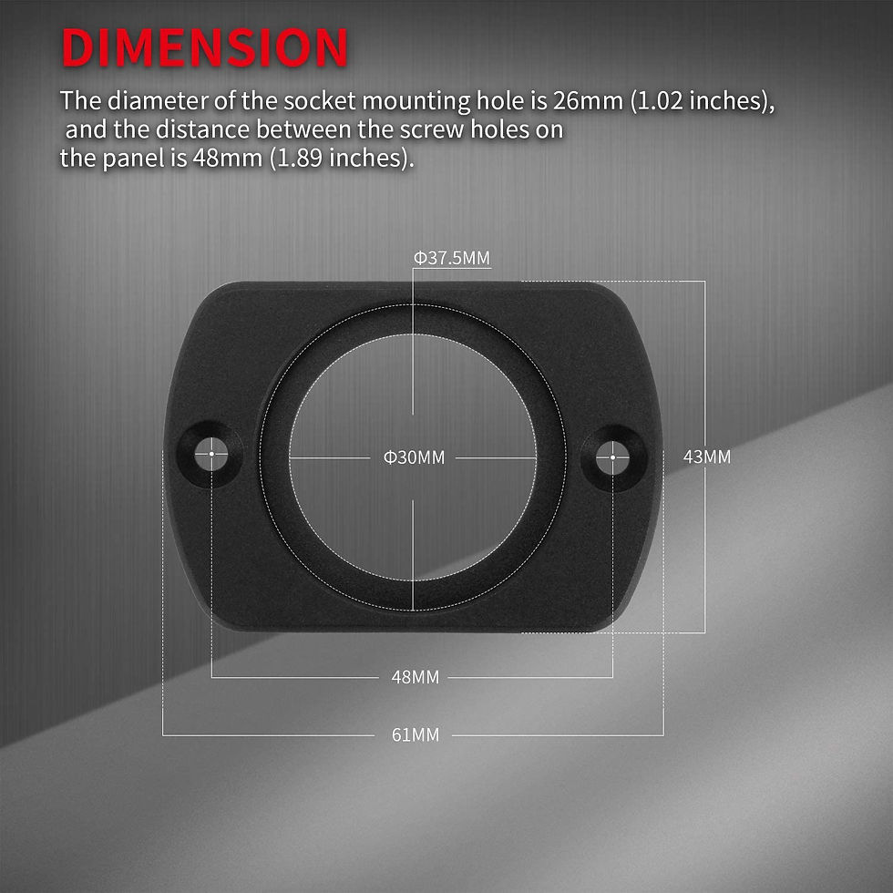 Thumbnail: 12V Car Cigarette Lighter Socket Femaile 12 Volt Power Outlet Replacement with B