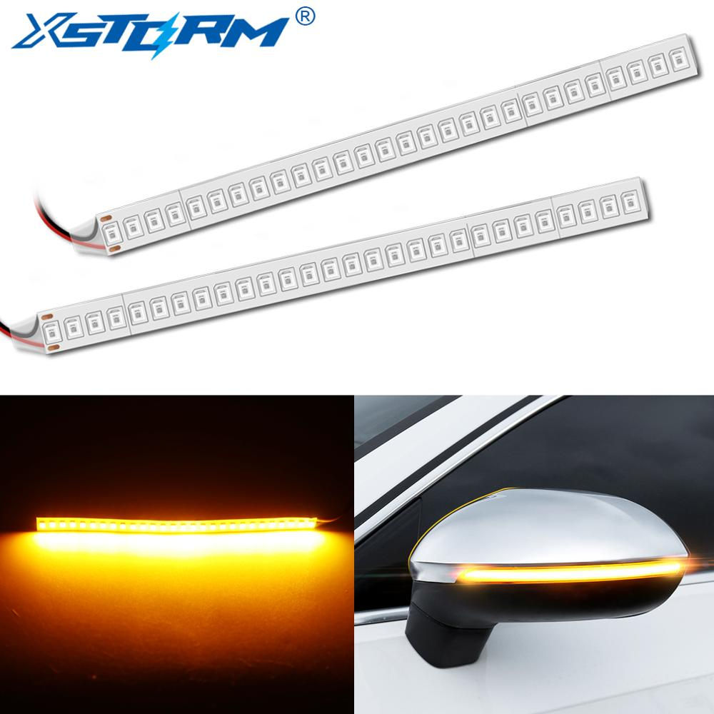 2Pcs Universal Car Rearview Mirror Turn Signal Lights Indicator Lamp Streamer St