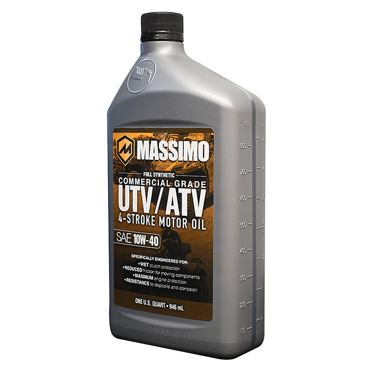 MASSIMO SAE Premium 10W-40 Full Synthetic MOTOR OIL, 1 qt. for most Gas and..