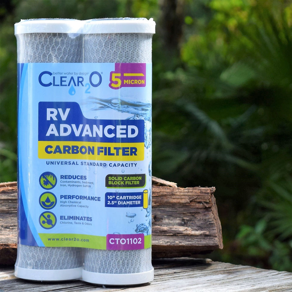 Thumbnail: CLEAR2O RV Advanced Solid Carbon Universal Filter, 5 MICRON, 2 Pack, White,..