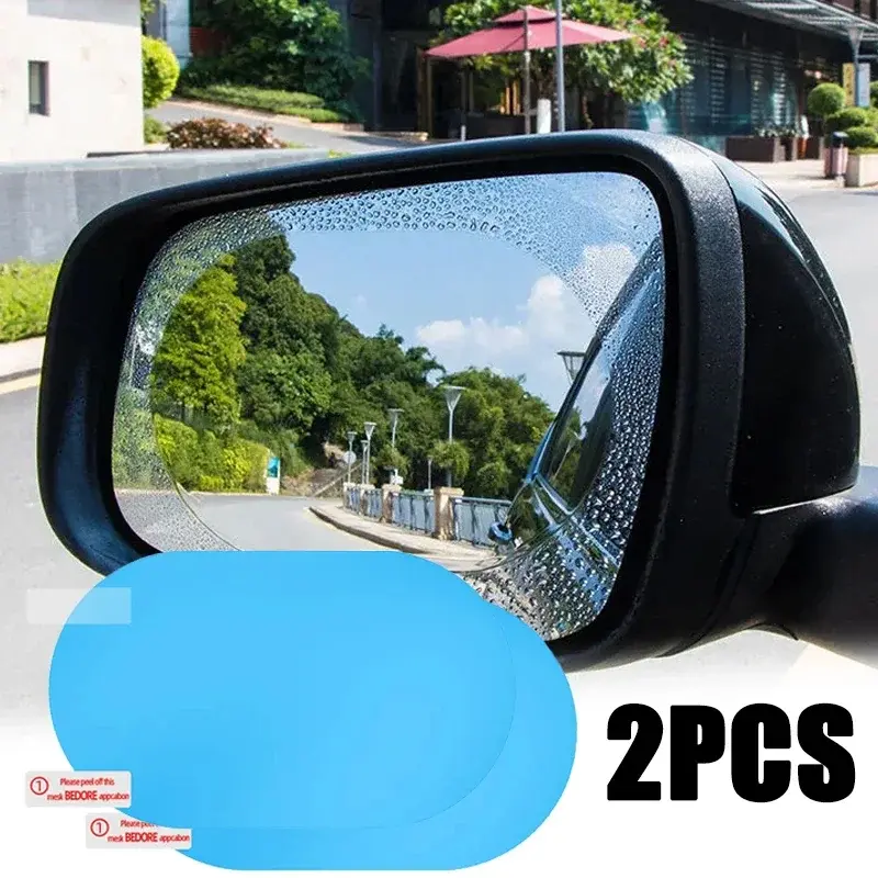 2Pcs Car Rain Rearview Mirror Films Waterproof Anti-fog Car Mirror Rain Covers W