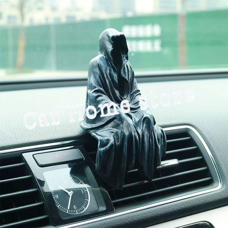 Thumbnail: Car Roof Accessories Toy Doll Black Robe Gothic Sitting Position Mysterious Mode