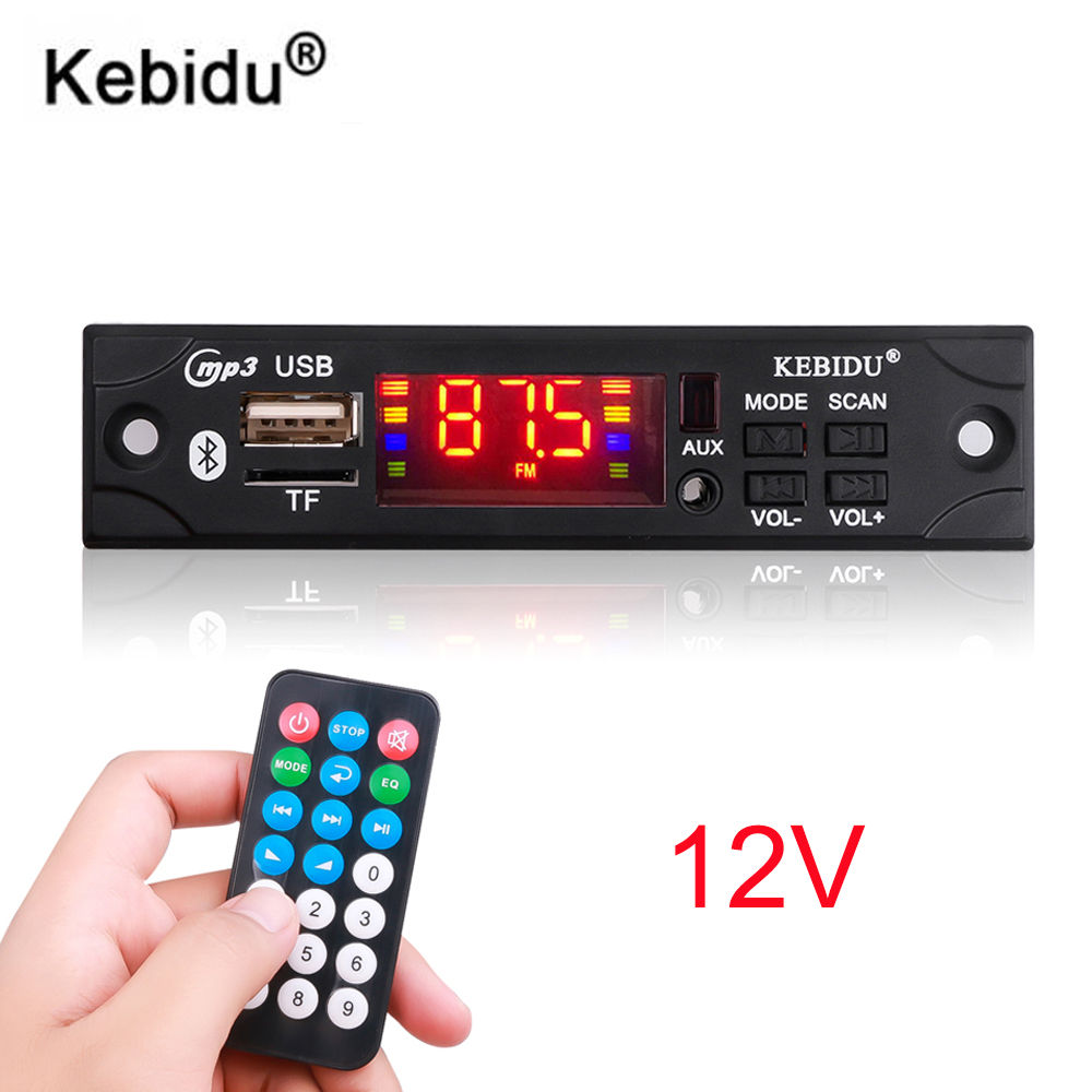 Car Audio FM Radio Module Wireless Bluetooth 5V 12V MP3 WMA Decoder Board MP3 Pl