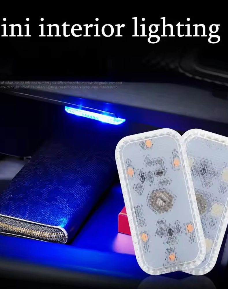 Automotive interior LED wiring free lighting, car reading light, touch sensing,