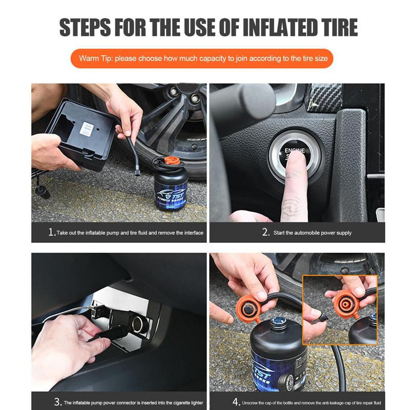 Thumbnail: Flat Tire Puncture Repair Sealant Air Filler Sealant 450ml Professional Grade Ti
