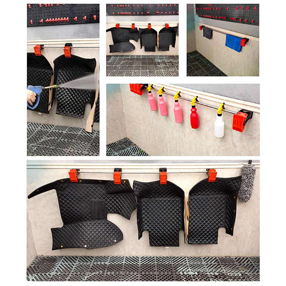 Thumbnail: Car Cleaning Floor Mat Clips Car Accessories Carpet Wash Clamp Multifunctional Y