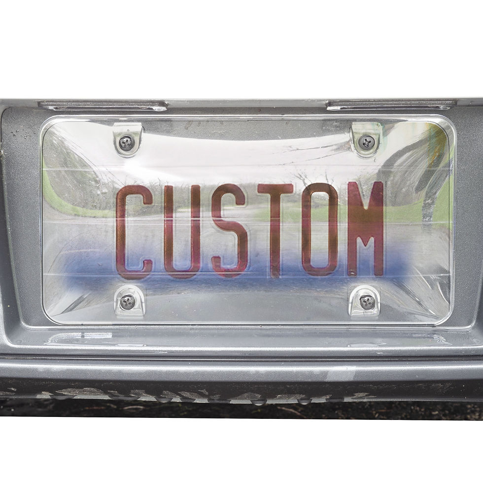 Thumbnail: Auto Drive Universal Automotive License Plate Cover Unbreakable Clear Dome,..