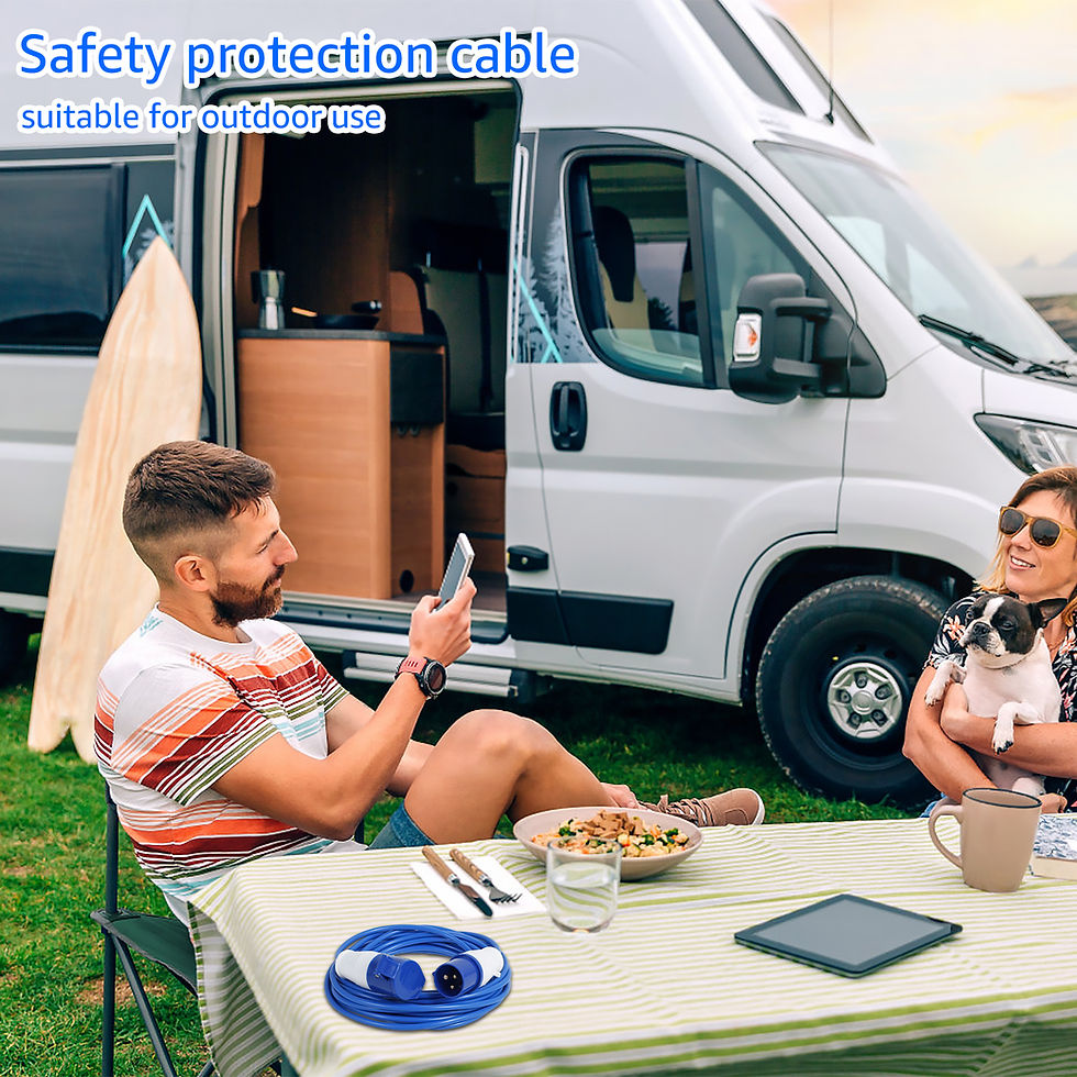 Thumbnail: Camping Extension Cable Safe Reliable Rubber Extension Cord with Plug Versatile