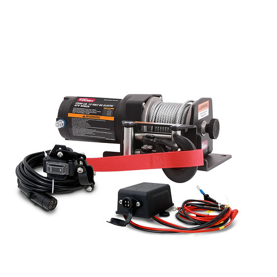 Hyper Tough 2500 lb 12V DC Electric ATV Winch with 50ft. Steel 