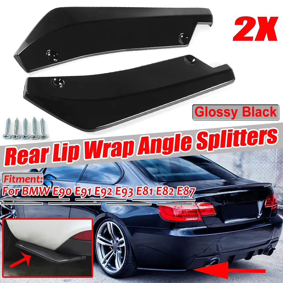 Thumbnail: 2Pcs Rear Bumper Lip Wrap Angle Diffuser Splitter Canard For BMW X5 X7 E46 E91 E