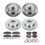Thumbnail: Ultimate Brakes Front and Rear Ceramic Brake Pad and Rotor Kit with Hardwar..