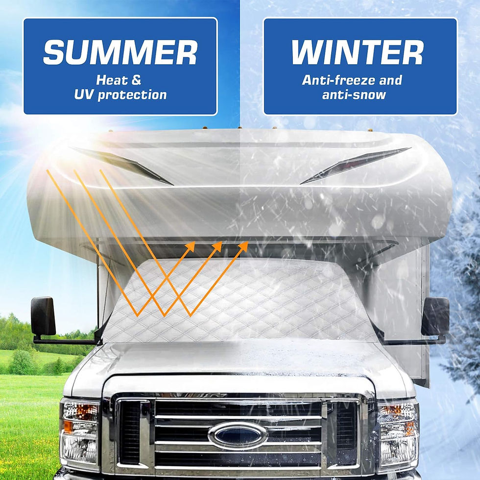 Thumbnail: RV Caravan Windshield Snow Cover Durable Front Window Sunshade Cover Motorhome A