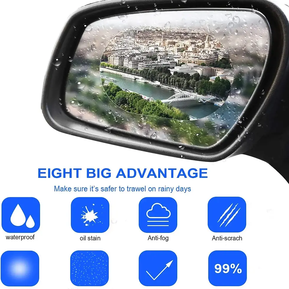 Thumbnail: New Rainproof Film Sticker Car Rearview Mirror protective Rain Proof Anti Fog Wa