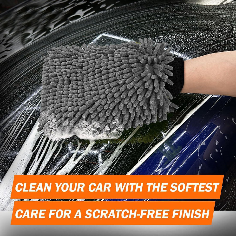 Thumbnail: Car Wash Mitt, 2PACK Chenille Microfiber Wash Mitt, Scratch-Free & Lint-Free, Ri