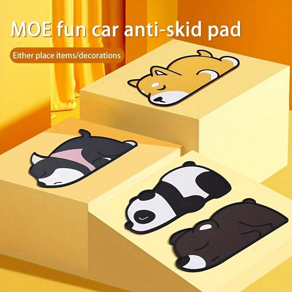 Thumbnail: Cute Panda Car Dashboard Ornament: Anti-Slip Mat & Cargo Liner - Perfect For Boy