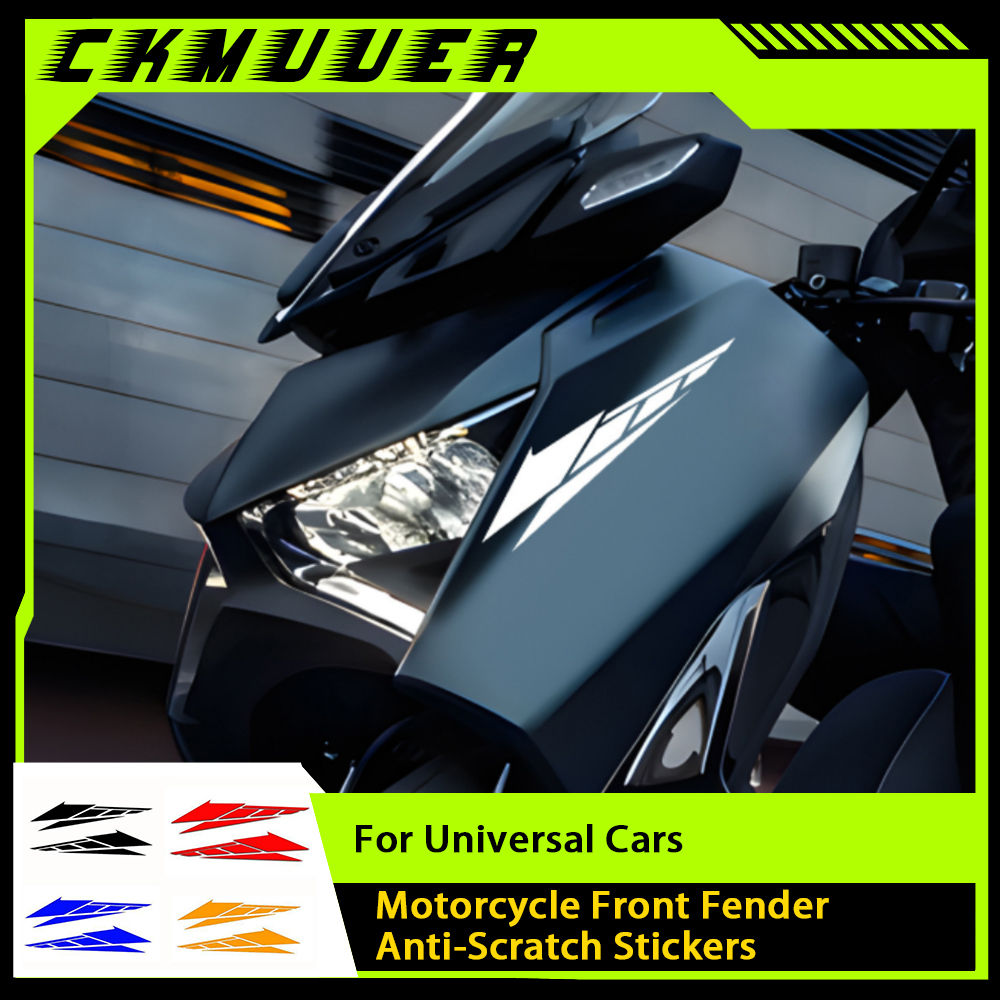 1 Pair Motorcycle Front Fender Self-adhesive Auto Body Anti-Scratch Waterproof M