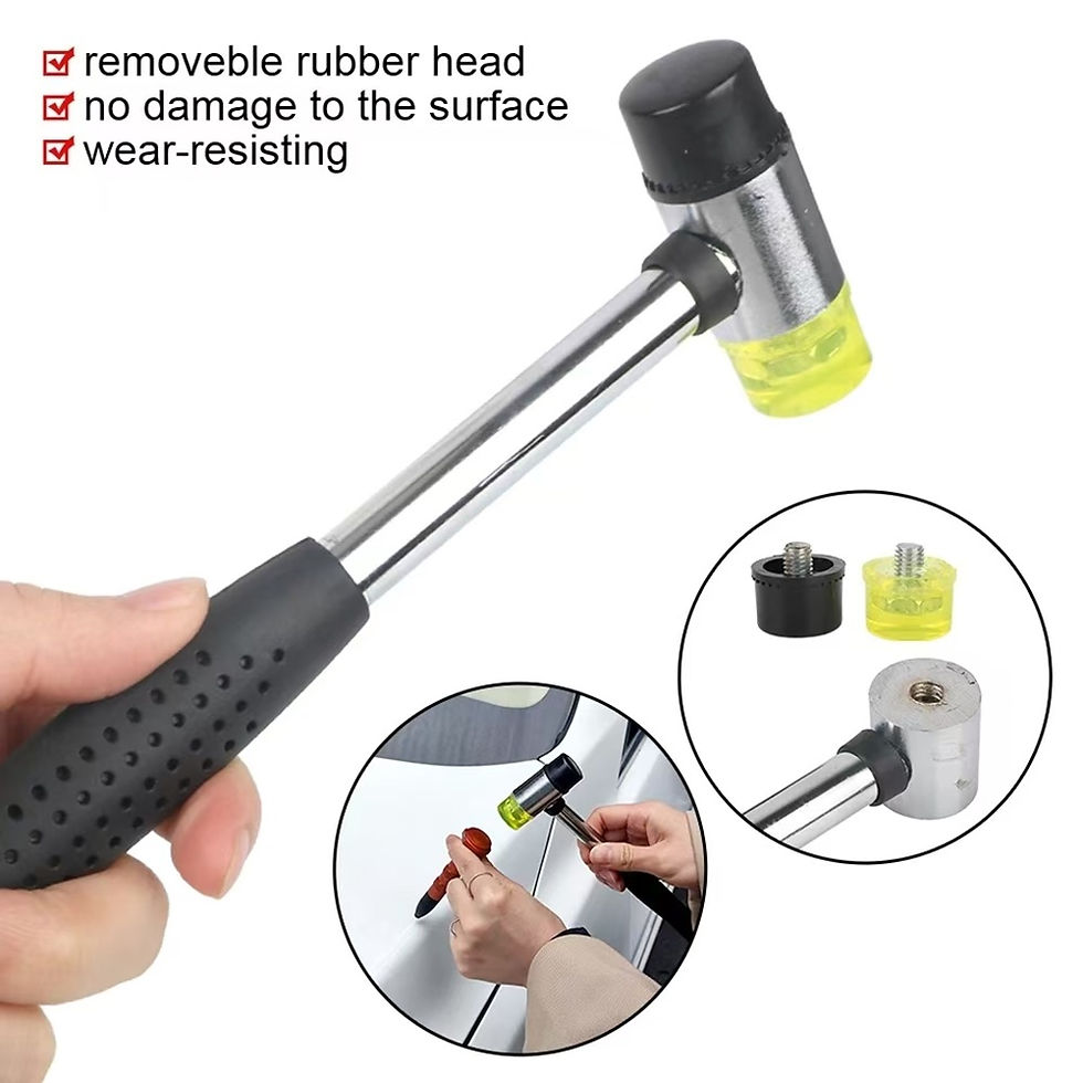 Thumbnail: DIY Auto Paintless Dent Repair Kit Dent Hammer Metal Tap Down Pen 9 Heads Tips D