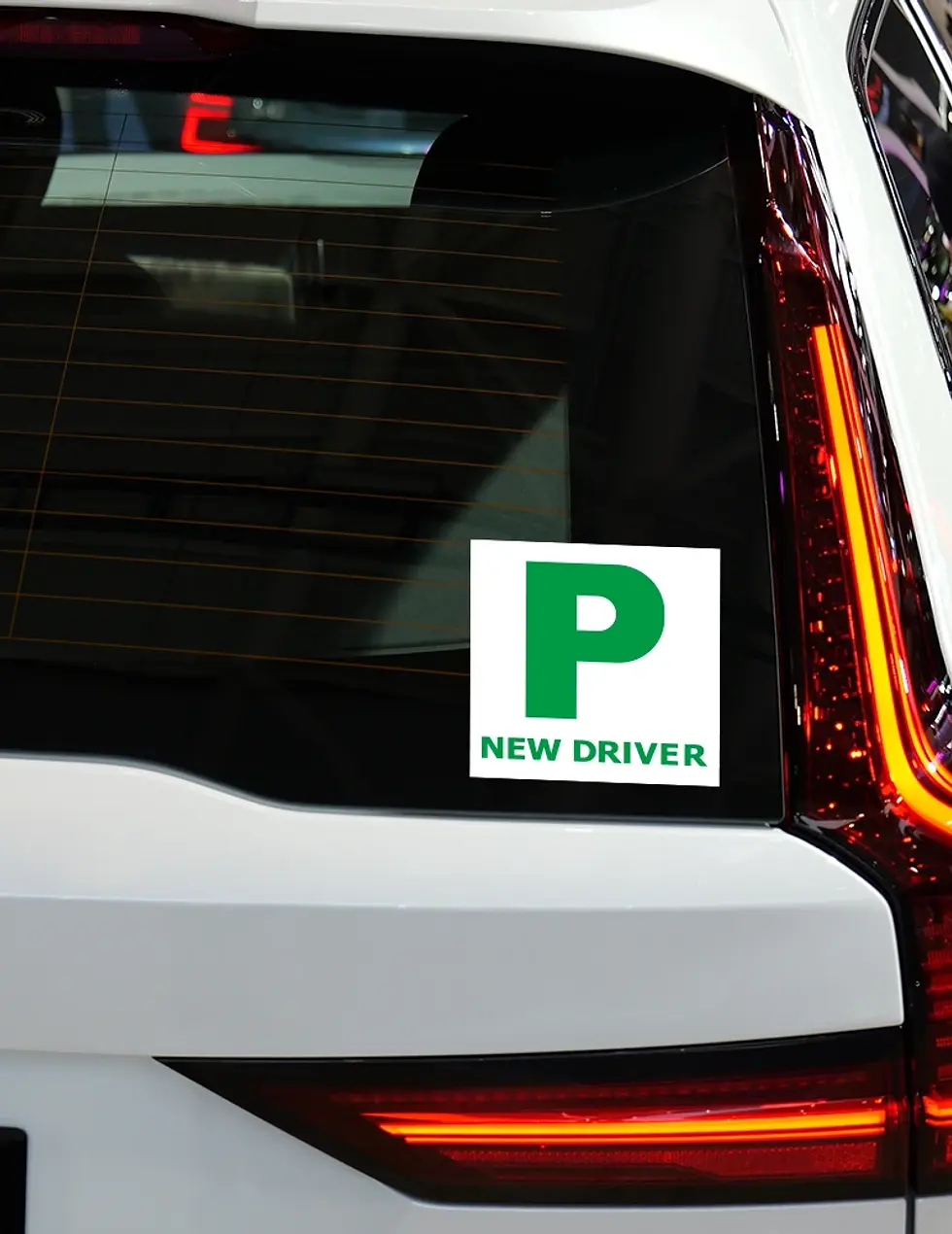 Thumbnail: 18x18cm New Driver P Plate Safety Car Learner Just Passed Legal Signs Car Sticke