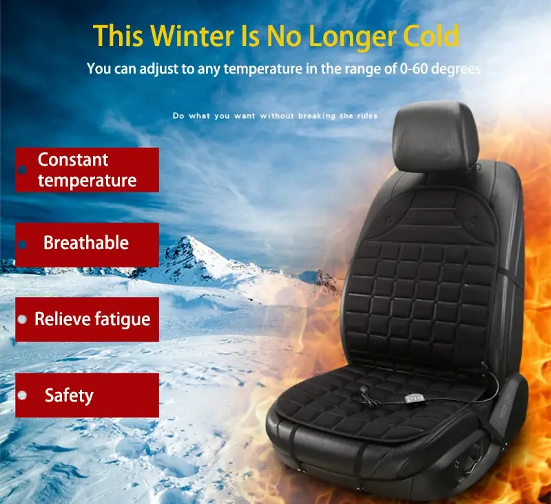 Thumbnail: EAFC 12V Car Heating Cushion Heated Seat Pad Heater Winter Warmer Seat Winter se
