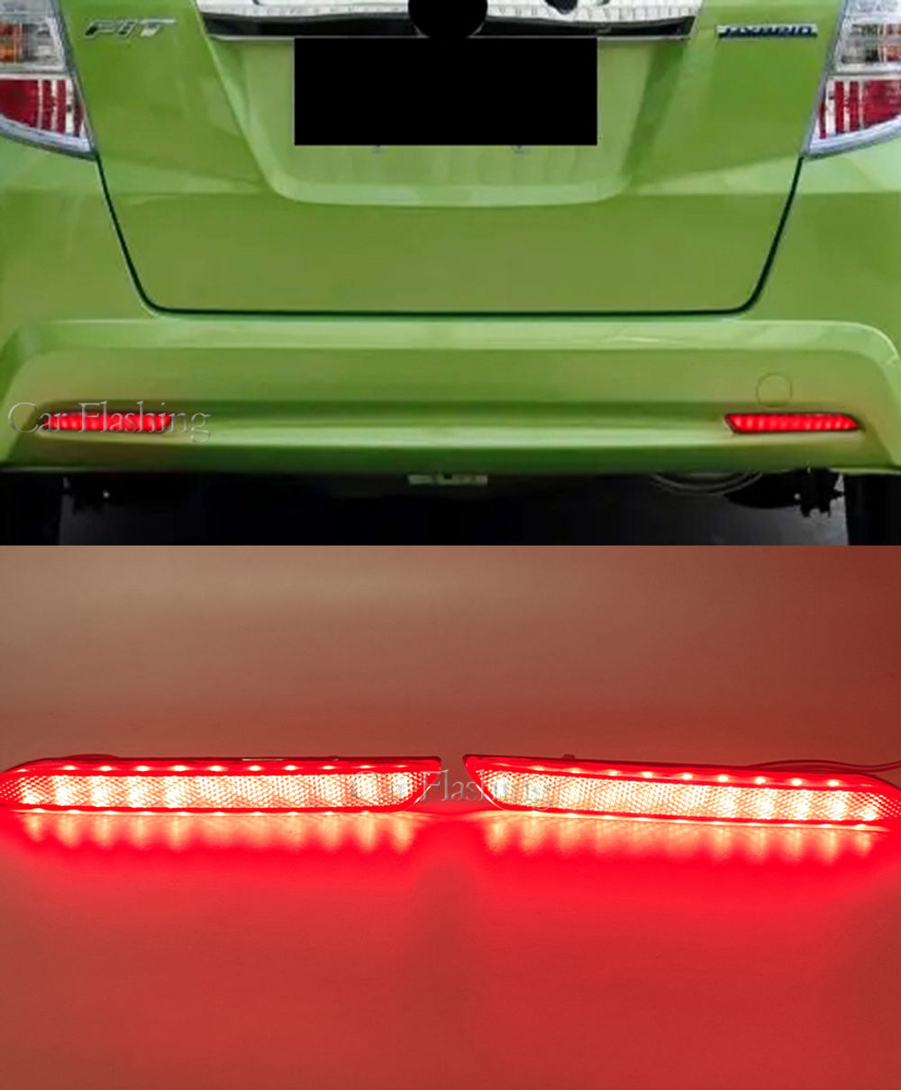 Car LED Rear Bumper Lamp Brake Light Reflector For Honda JAZZ Fit 10-13 CRZ CRV