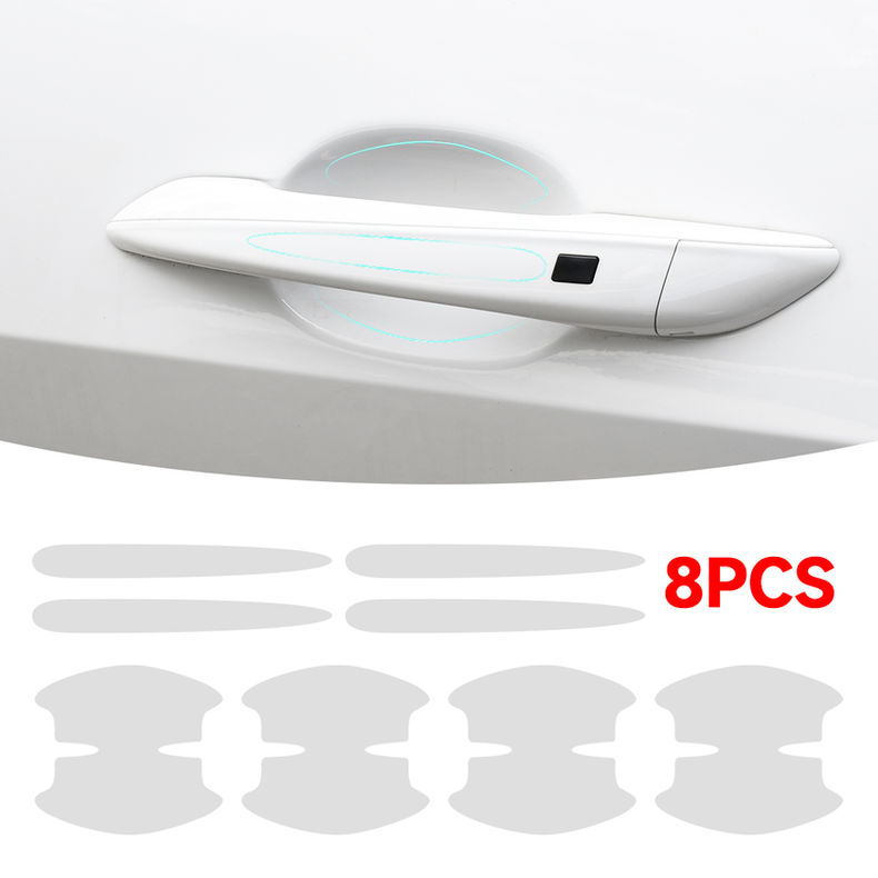 8Pcs TPU Car Door Bowl Anti-scratch Sticker Clear Door Bowl Handle Protection St