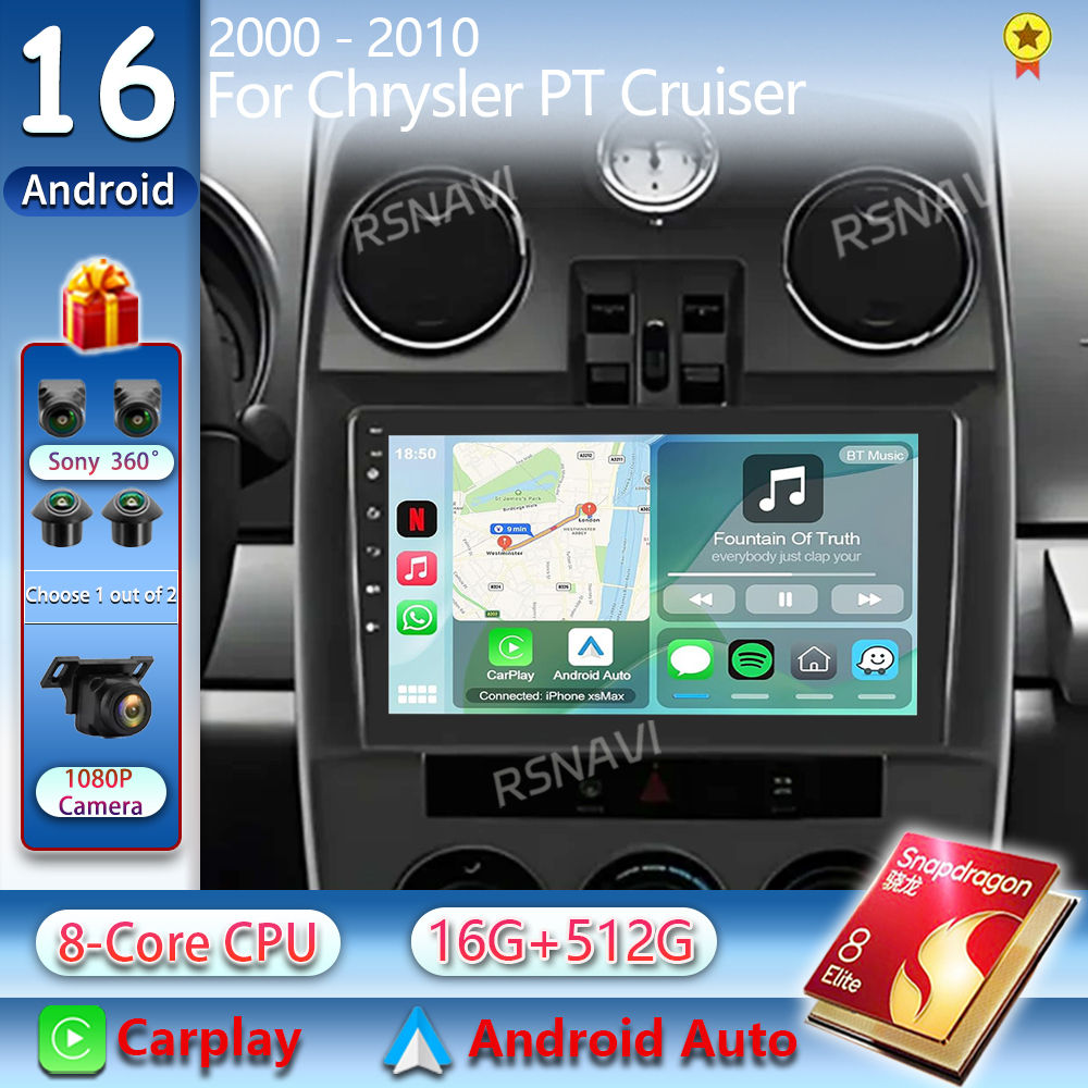 Android 16 Car Radio For Chrysler PT Cruiser 2000 - 2010 Navigation Multimedia P