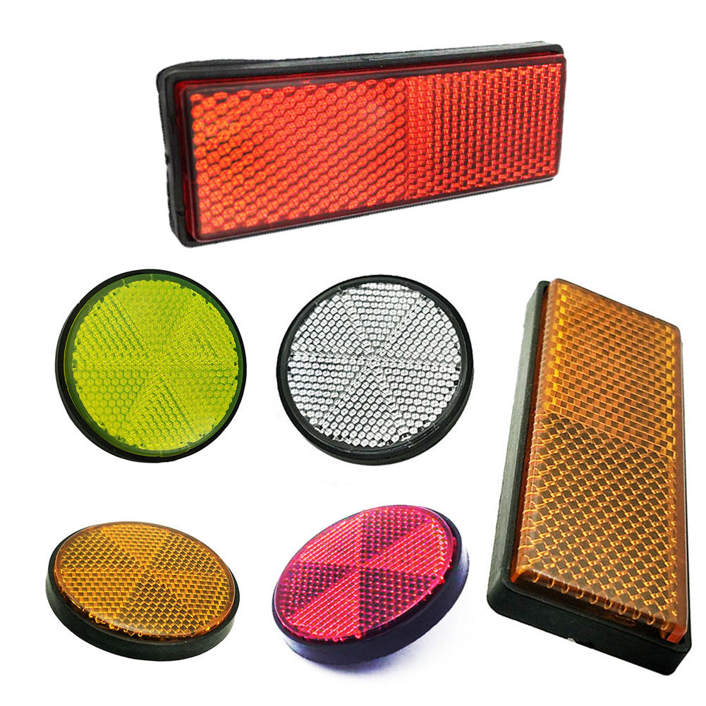 Motorcycle Rectangle Reflective Warning Strip Sticker Bike Scooter Quad Caravan
