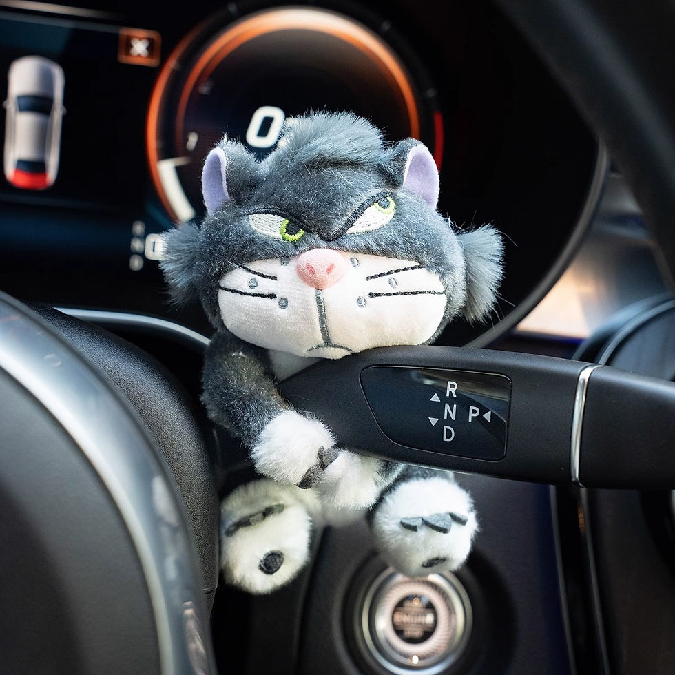 Thumbnail: 1pc Plush Doll Clutch Decoration Car Wiper Turn Signal Switch Decoration Accesso