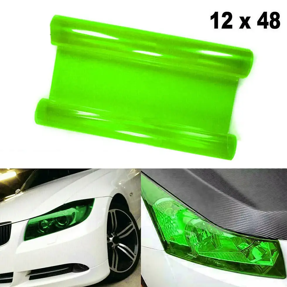 Thumbnail: 12 Inch X 48 Green Tint Film Trim Wrap For Headlight DRL Fog Light Universal Car