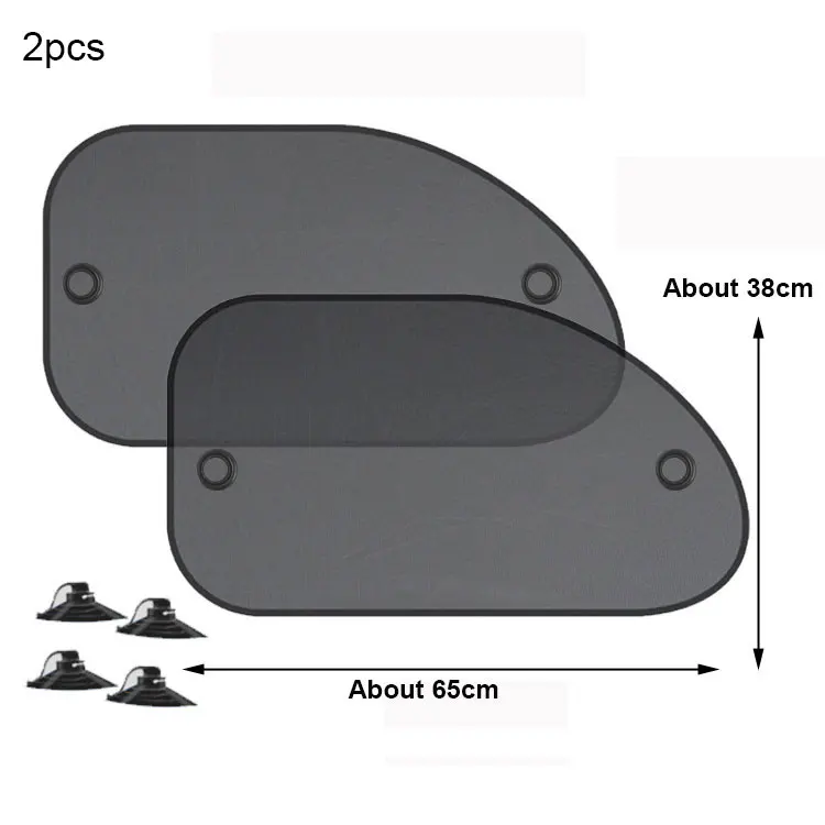 Thumbnail: SEAMETAL 2pcs Car Side Window Sunshade Curtain Front Rear Window Sun Shade Prote