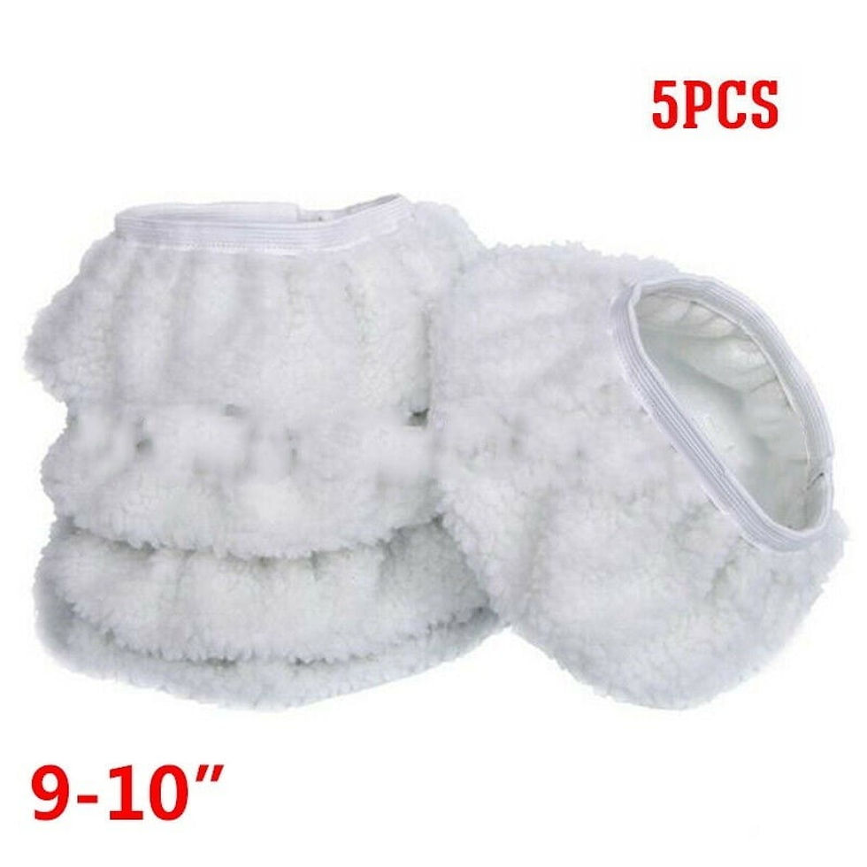 Thumbnail: 5Pcs Car Polisher Bonnets Polishing Pad Buffer 9-10 Inch Waxing Wash Wool