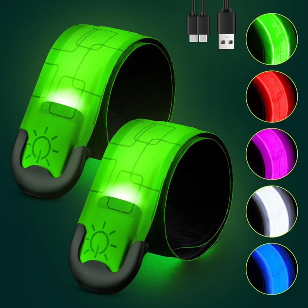 Rechargeable LED Light Band Night Running Armband Cycling Warning Wristband Safe