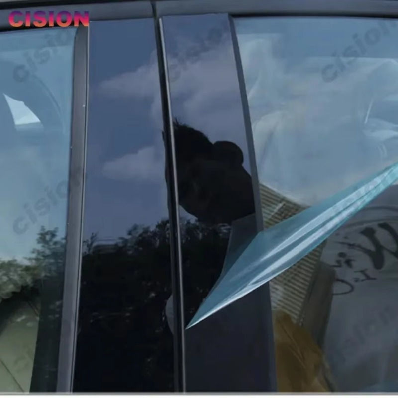 Thumbnail: Glossy Piano Black Car Door Window Center Middle Column B C Pillar Post Cover Tr
