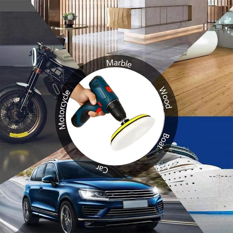 Thumbnail: 5Pcs Universal Car Polish Pad 3/4/5/6/7 Inch For Soft Wool Machine Waxing Polish