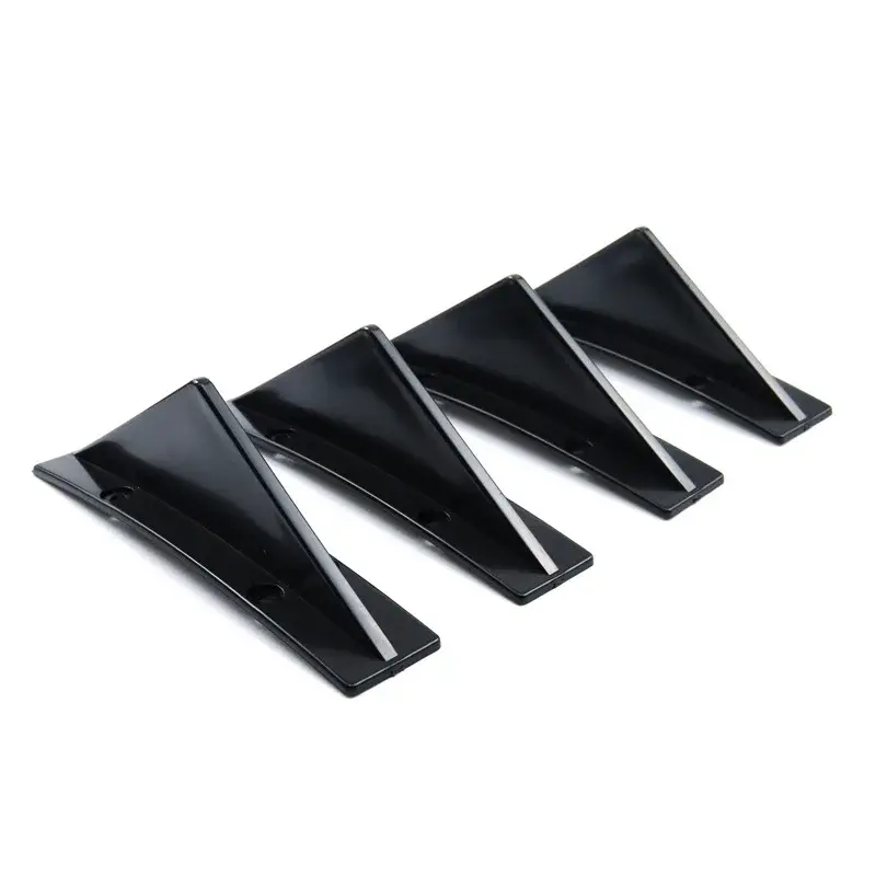 Thumbnail: New 4pcs Universal Car Carbon Fiber Pattern Modified Shark Fin Rear Spoiler Rear