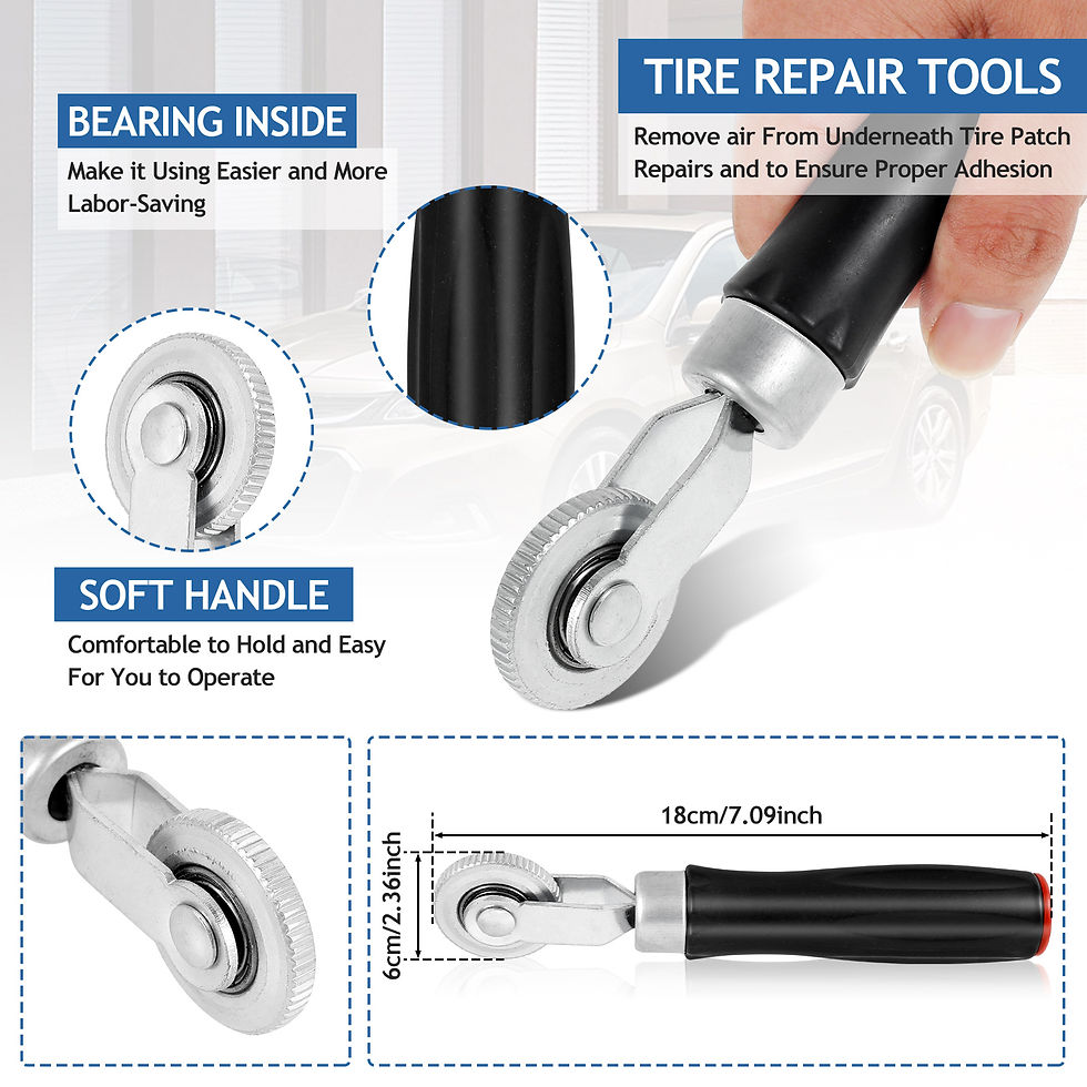 Thumbnail: Tire Repair Patch Tools Wear-Resistant Tire Patch Roller Tool Tungsten Steel Buf