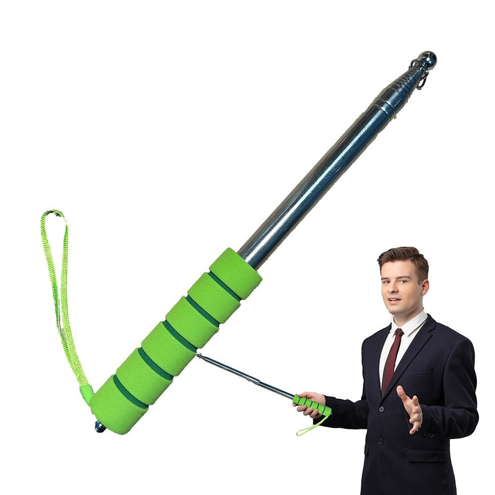 Thumbnail: Retractable Flag Pole Handheld Extendable Pole For Flag 3.9FT Portable Stainless
