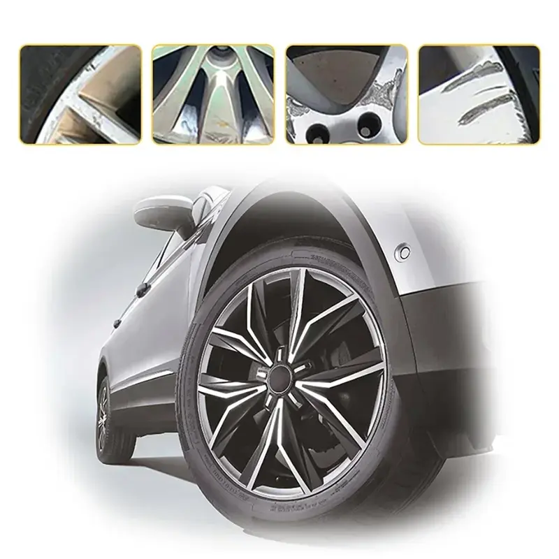 Thumbnail: Aluminum Alloy Car Wheel Repair Kit Washable Auto Wheel Rims Repair Tool Set Den