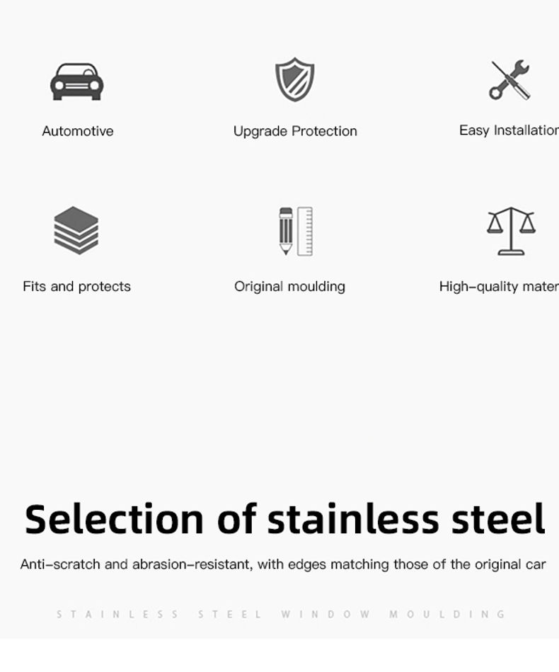Thumbnail: Car Door Waist Line Metal Stickers For Genesis Car Side Wing Fender Decals Body