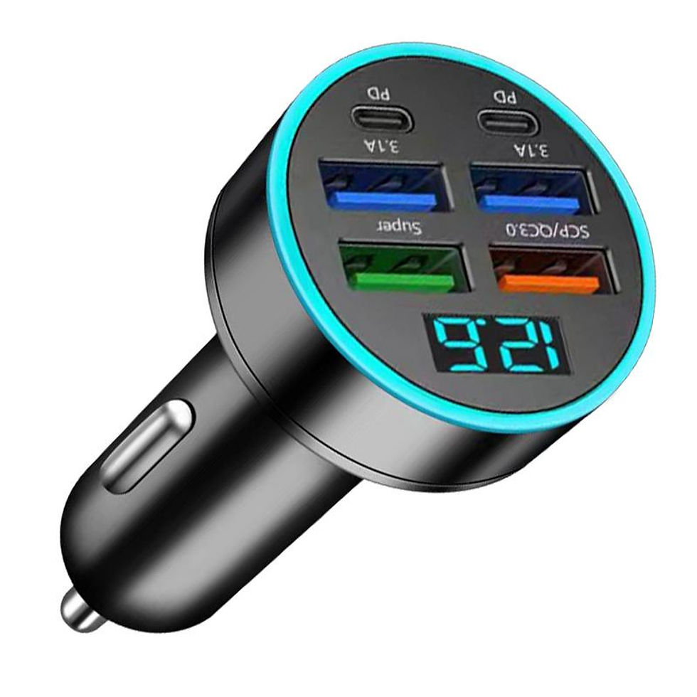 Thumbnail: Powerful USB Adapter High-Speed Charging Car Charger 66W USB Phone Charger With