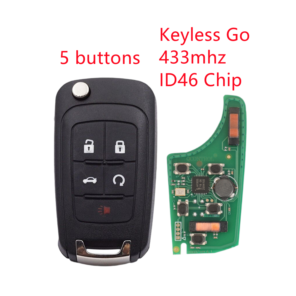 Keyless-go Remote Smart Car Key 2/3/4/5 Buttons for Chevrolet Cruze Sonic Malibu