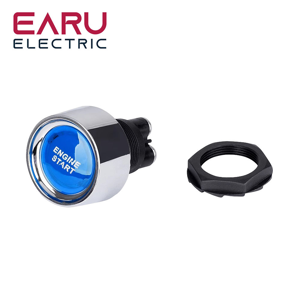 Thumbnail: 1PC Car Engine Start Ignition Switch 12V 50A 3 Pin SPST Momentary Keyless Push B