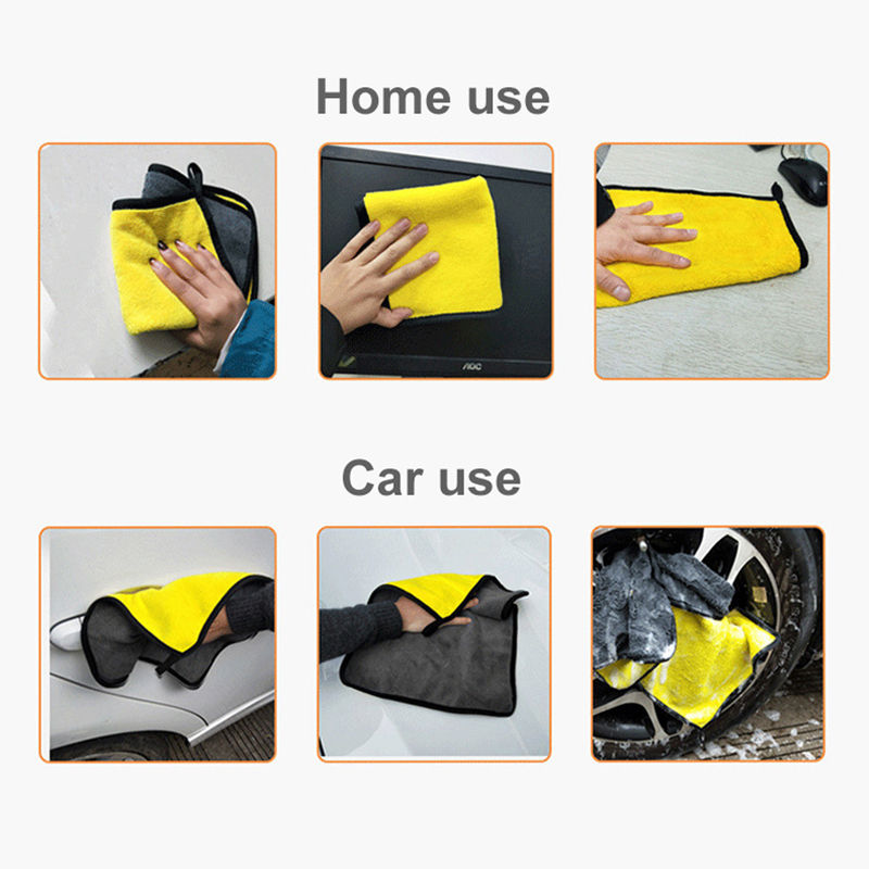 Thumbnail: 3/5/10pcs Microfiber Extra Soft Car Wash Towel Car Care Cloth Car Cleaning Dryin