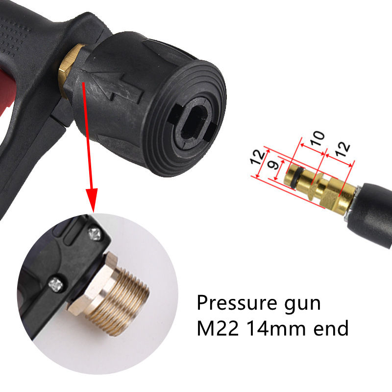 Thumbnail: M22 14MM Male Outlet High Pressure Washer Gun to Hose Connector for Karcher K2-K